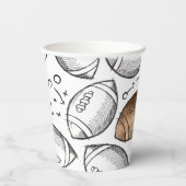 水カラーサッカーパーティーカップ 紙コップ (裏面)