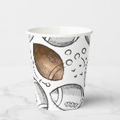 水カラーサッカーパーティーカップ 紙コップ (左)