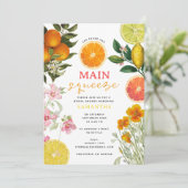水カラーシトラスフローラブライダルシャワーブランチ 招待状 (スタンド正面)