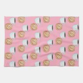 水カラーシナモンバンパストリーコーヒー キッチンタオル (横)