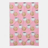 水カラーシナモンバンパストリーコーヒー キッチンタオル (縦)