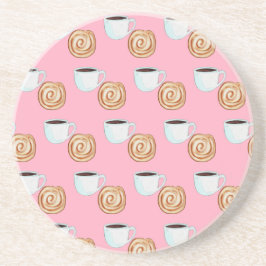 水カラーシナモンバンパストリーコーヒー コースター