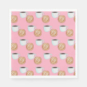 水カラーシナモンバンパストリーコーヒー スタンダードランチョンナプキン (正面)