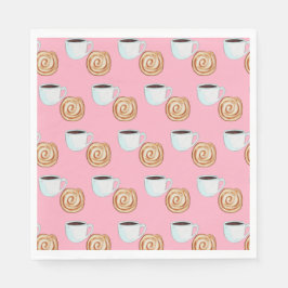 水カラーシナモンバンパストリーコーヒー スタンダードランチョンナプキン