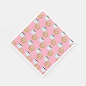 水カラーシナモンバンパストリーコーヒー スタンダードランチョンナプキン (角)