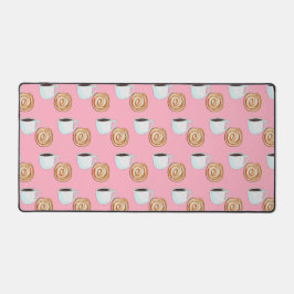 水カラーシナモンバンパストリーコーヒー デスクマット