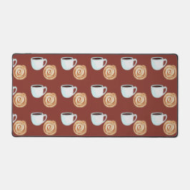 水カラーシナモンバンパストリーコーヒー デスクマット