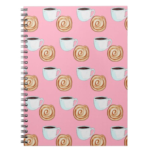 水カラーシナモンバンパストリーコーヒー ノートブック (正面)