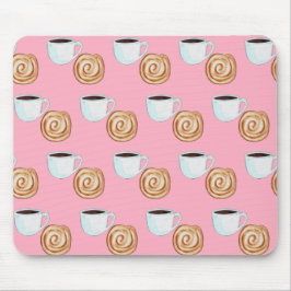 水カラーシナモンバンパストリーコーヒー マウスパッド