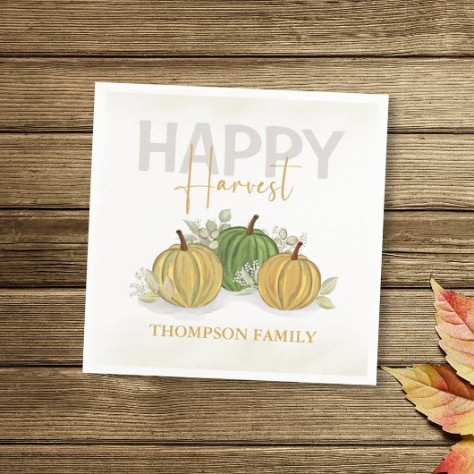 水カラーシンプルカボンプキングルハッピーハーベスト スタンダードカクテルナプキン