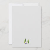 水カラーシンプルボホエレガントベイビーシャワー 招待状 (裏面)