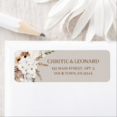 水カラーシンプルボホエレガント差出人住所ラベ ラベル (インサイチュ)