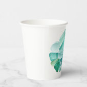 水カラーシーガラスビーチ恋人 紙コップ (右)