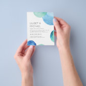 水カラーシーガラス抽象芸術ティール（緑がかった色）グリーン結婚ズ チラシ (手)