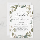 水カラーシード済ユーカリブライダルルンチョン 招待状 (正面)