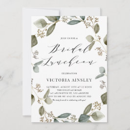 水カラーシード済ユーカリブライダルルンチョン 招待状