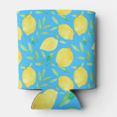 水カラースケッチレモンのシームレスデザイン 缶クーラー (裏面)