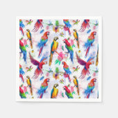 水カラースタイルパロット スタンダードカクテルナプキン (正面)