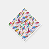 水カラースタイルパロット スタンダードカクテルナプキン (角)