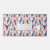 水カラースタイルパロット デスクマット (キーボード&マウス)