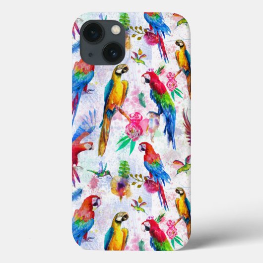 水カラースタイルパロット Case-Mate iPhoneケース (裏面)