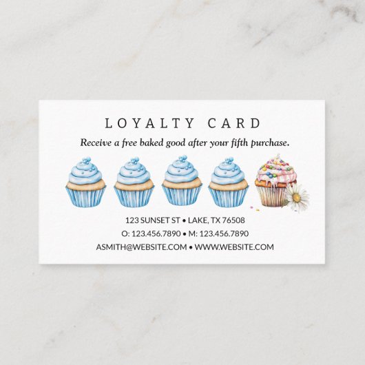 水カラースタンドミキサーデイジーフラットロイヤリティカード ロイヤリティカード (裏面)