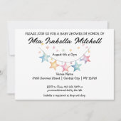 水カラースターペナントベビーシャワー招待状 招待状 (正面)