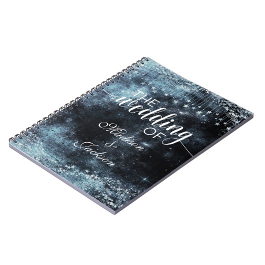 水カラースターリーナイトシナウェディングプランナー ノートブック (左側)