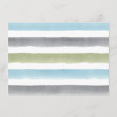 水カラーストライプビーチ結婚式宿泊施設 エンクロージャーカード (裏面)