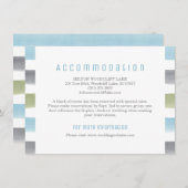 水カラーストライプビーチ結婚式宿泊施設 エンクロージャーカード (正面/裏面)