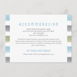 水カラーストライプビーチ結婚式宿泊施設 エンクロージャーカード