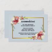 水カラーダスティグレイ金ゴールド赤面ピーチ結婚ズ エンクロージャーカード (正面/裏面)