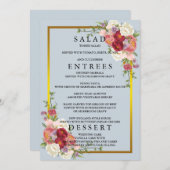 水カラーダスティグレイ金ゴールド赤面ピーチ結婚ズ メニュー (正面/裏面)