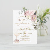 水カラーダスティバラアジサイブライダルシャワー 招待状 (スタンド正面)