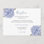 水カラーダスティブルーアジサイフローラ披露宴 エンクロージャーカード (正面)