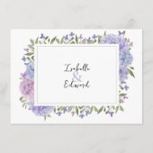 水カラーダスティブルーアジサイフローラ披露宴 エンクロージャーカード (裏面)