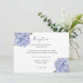 水カラーダスティブルーアジサイフローラ披露宴 エンクロージャーカード (スタンド正面)