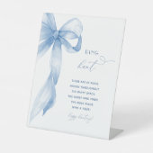 水カラーダスティブルーボウリングや輪狩りブライダルシャワー 台座サイン (正面)