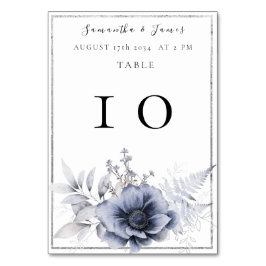 水カラーダスティブルーボヘミアンフローラ テーブルナンバー