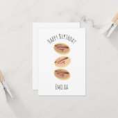 水カラーチョコレートクッキー誕生日 カード (正面/裏面インサイチュ)