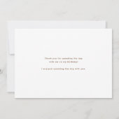 水カラーチョコレートスプレンルドーナツ誕生日 サンキューカード (裏面)