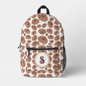 水カラーチョコレートチップクッキーパーソナライズされた プリントバックパック (正面)