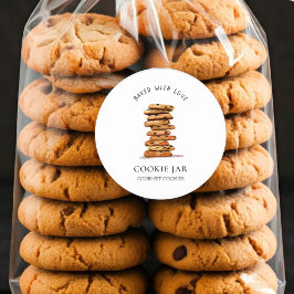 水カラーチョコレートチップクッキーベーカリー ラウンドシール