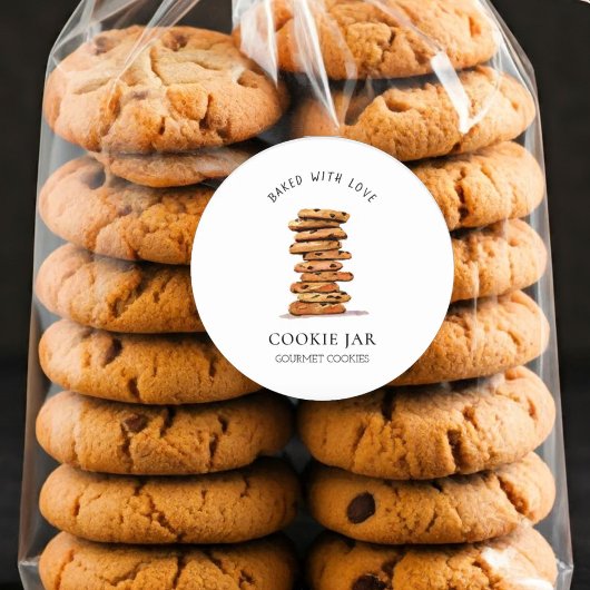 水カラーチョコレートチップクッキーベーカリー ラウンドシール