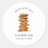 水カラーチョコレートチップクッキーベーカリー ラウンドシール (正面)
