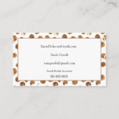 水カラーチョコレートチップスCookieベーカリー 名刺 (裏面)