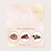 水カラーチョコレートデザートベーカリービジネスカー 名刺 (外部フラット)