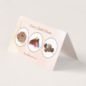 水カラーチョコレートデザートベーカリービジネスカー 名刺 (正面)