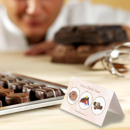 水カラーチョコレートデザートベーカリービジネスカー 名刺