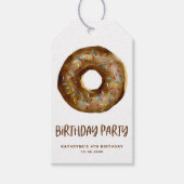 水カラーチョコレートドーナツ誕生日ありがとう ギフトタグ (正面)
